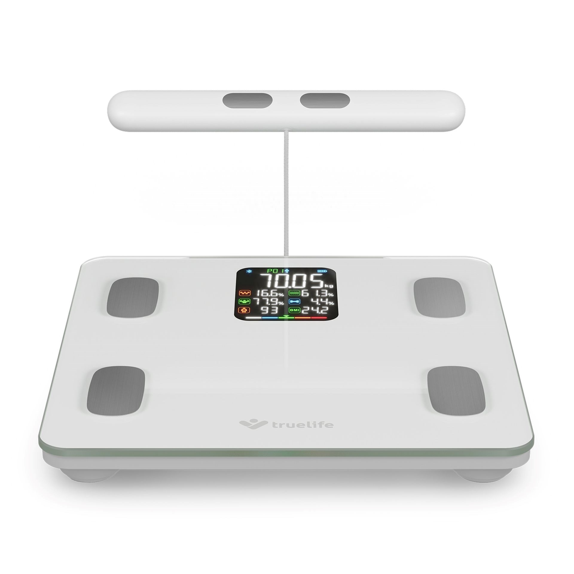 TrueLife FitScale W8 BT White - osobní diagnostická bluetooth váha9 