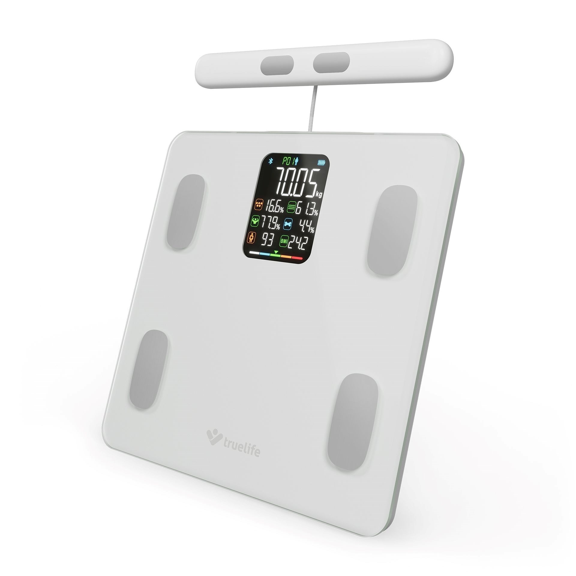 TrueLife FitScale W8 BT White - osobní diagnostická bluetooth váha10 