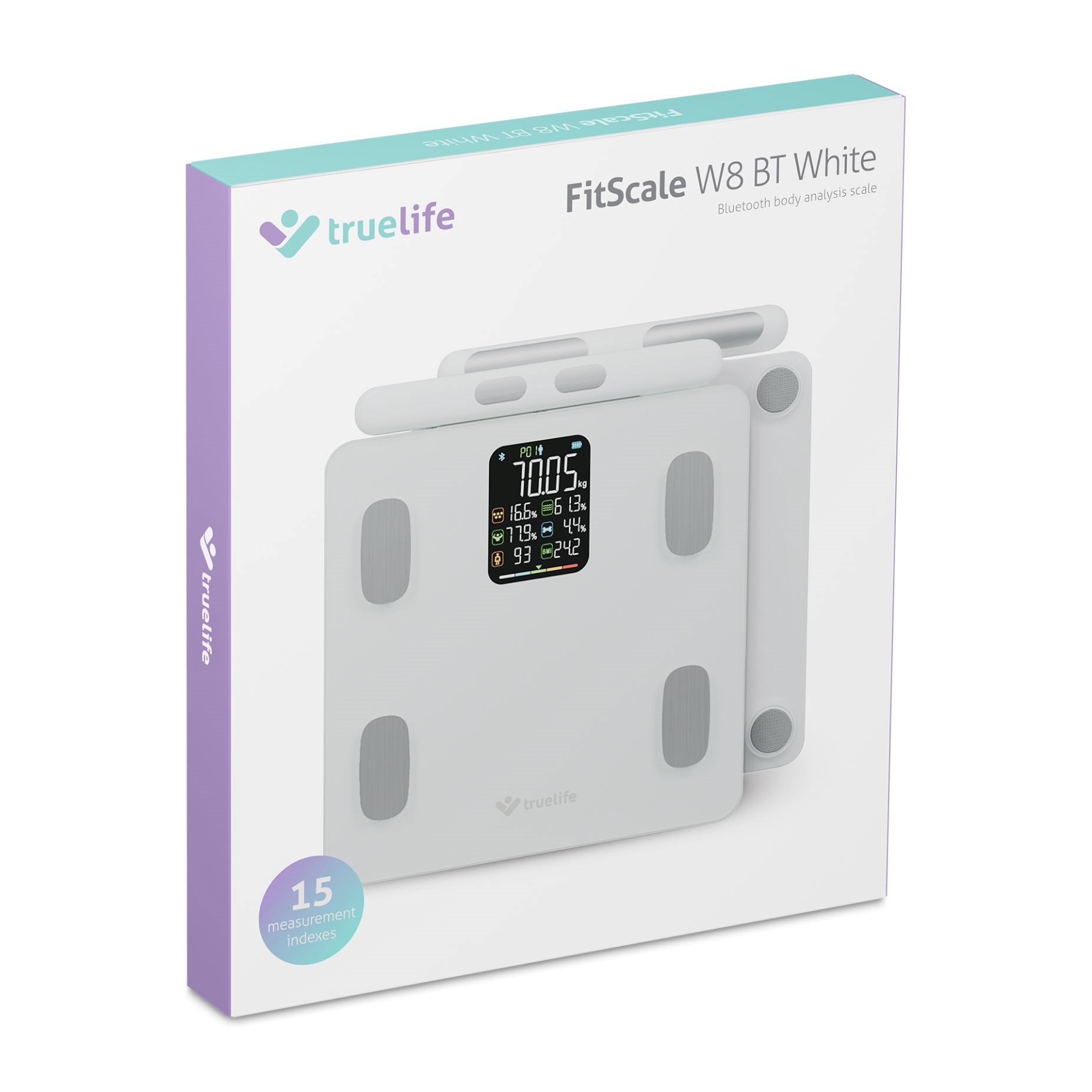 TrueLife FitScale W8 BT White - osobní diagnostická bluetooth váha11 