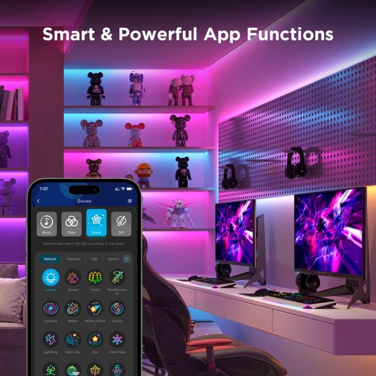 Govee WiFi RGBICW Smart PRO LED pásek 3m Matter - extra odolný4 