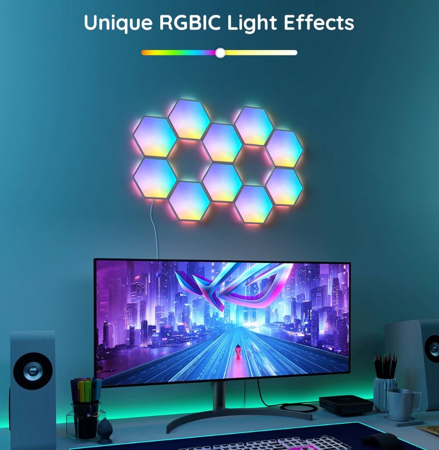 Govee RGBIC Glide Hexa světelné panely 10ks5 