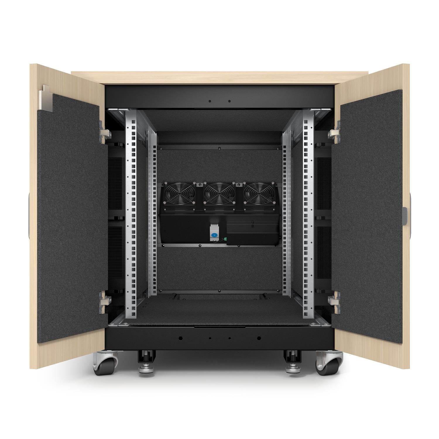 APC NetShelter Soundproof,  12U,  Server Rack Enclosure,  Maple2 