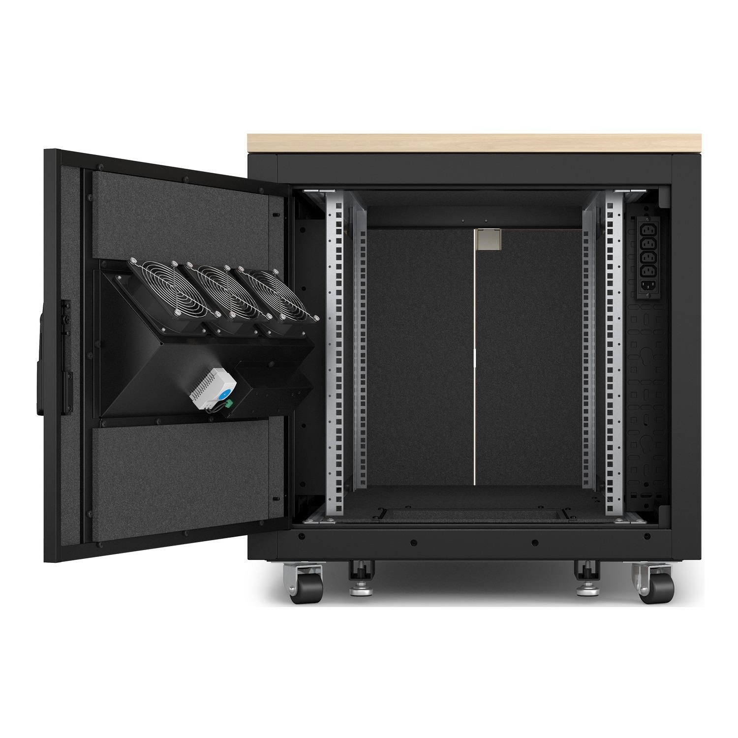 APC NetShelter Soundproof,  12U,  Server Rack Enclosure,  Maple4 