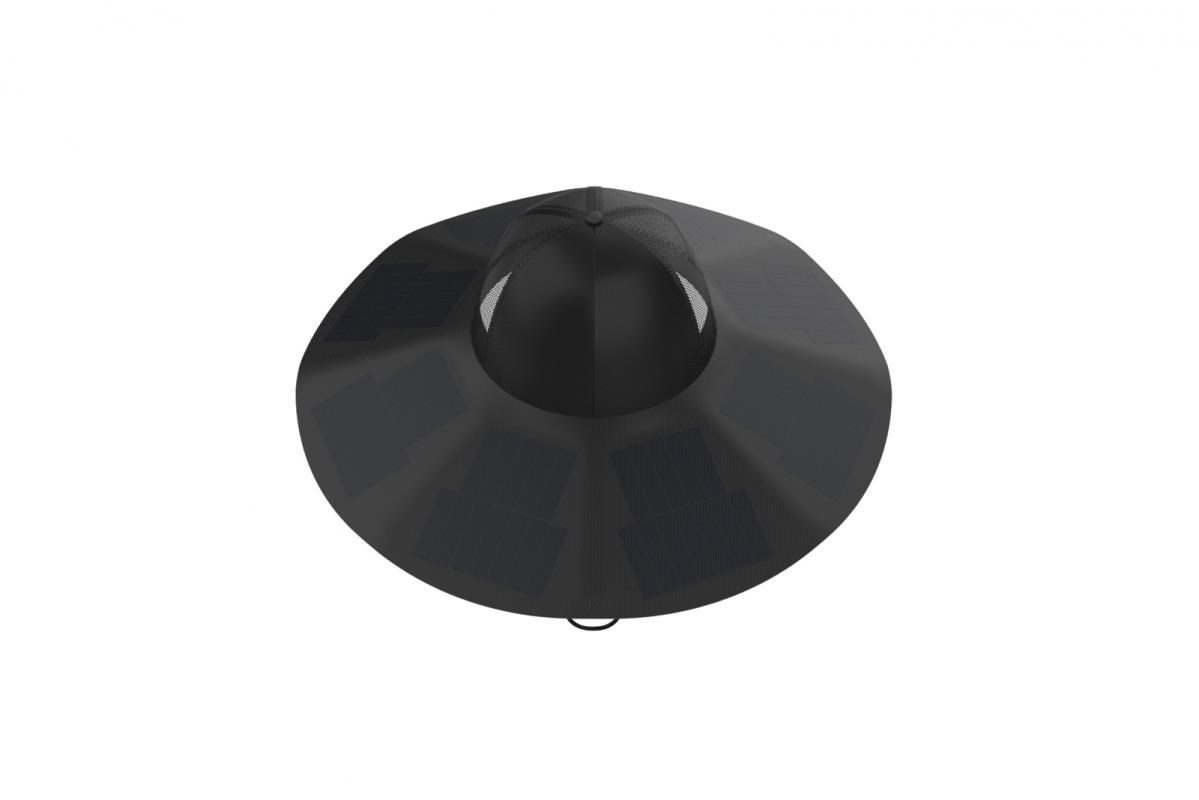 EcoFlow Power Hat-L-XL klobouk se solárním nabíjením,  USB-A a USB-C4 