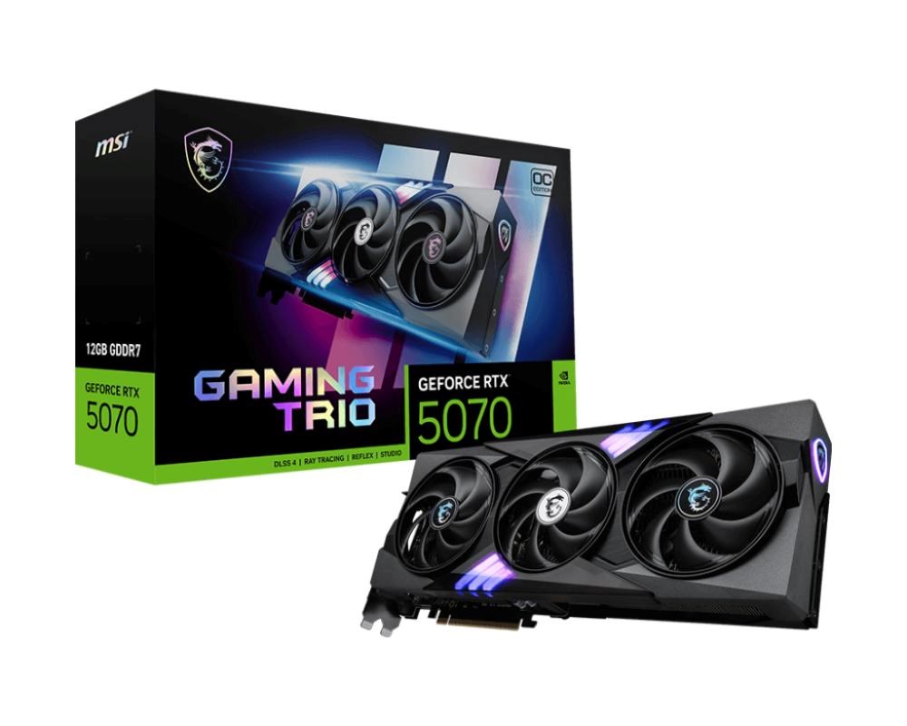 MSI VGA NVIDIA GeForce RTX 5070 12G GAMING TRIO OC,  RTX 5070,  12GB GDDR7,  3xDP,  1xHDMI0 