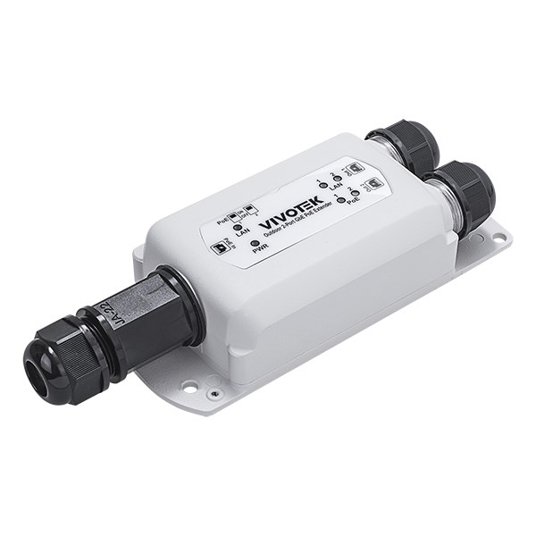 Vivotek AP-GXC-0250,  venkovní gigabit PoE extender,  vstup: 802.3 af/ at/ bt (max.95W),  výstup: 2x 48V (max.68W)0 