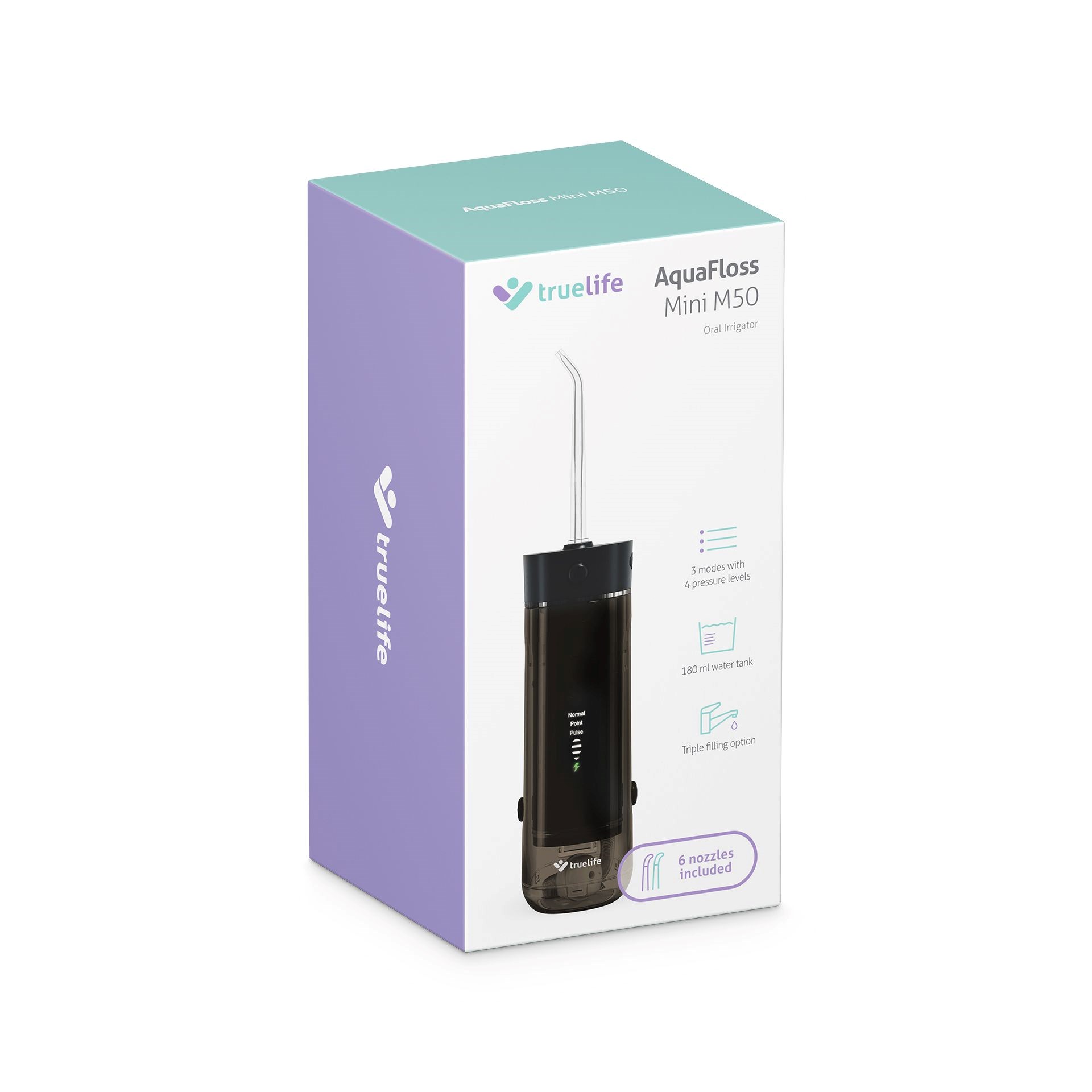 TrueLife AquaFloss Mini M50 - ústní sprcha - černá10 