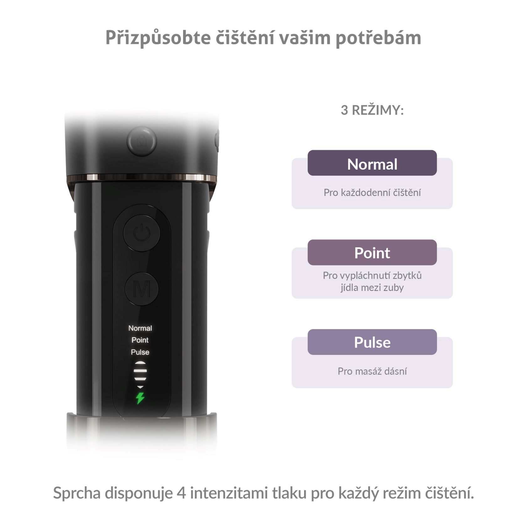 TrueLife AquaFloss Mini M50 - ústní sprcha - černá1 
