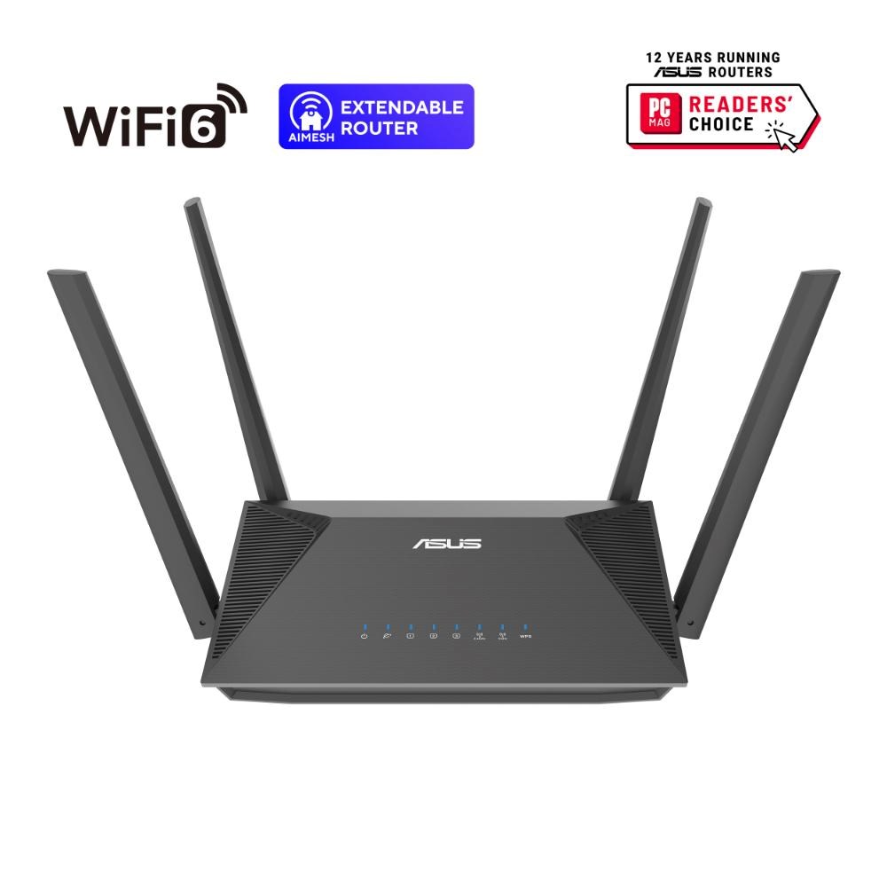 ASUS RT-AX52 Pro (AX3000) Router,  Dual Band WiFi 6,  Extendable Router0 