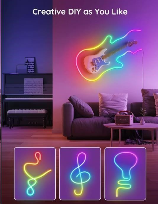 Govee Neon SMART ohebný LED pásek - RGBIC - 2m2 