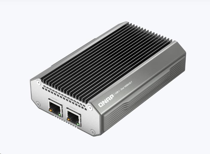QNAP QNA-UC10G2T adaptér USB-C/ Thunderbolt 4 na 2x 10GBASE-T (2x10GbE, 1xUSB-C4/ TB4, fanless)0 