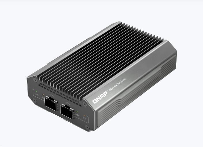QNAP QNA-UC10G2SF adaptér USB-C/ Thunderbolt 4 na 2x SFP+ (2xSFP+, 1xUSB-C4/ TB4, fanless)0 