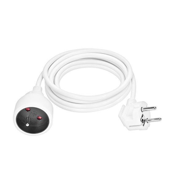 Solight prodlužovací přívod 3m,  1 zásuvka,  16A/ 3680W,  PVC,  bílý1 