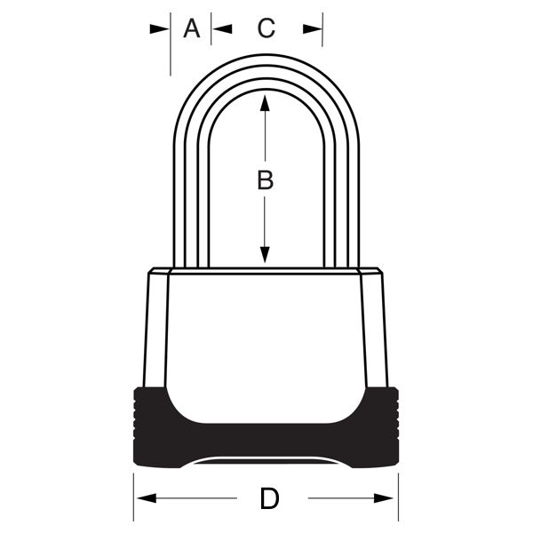 Master Lock Kombinační visací zámek -  Excell - 56mm1 