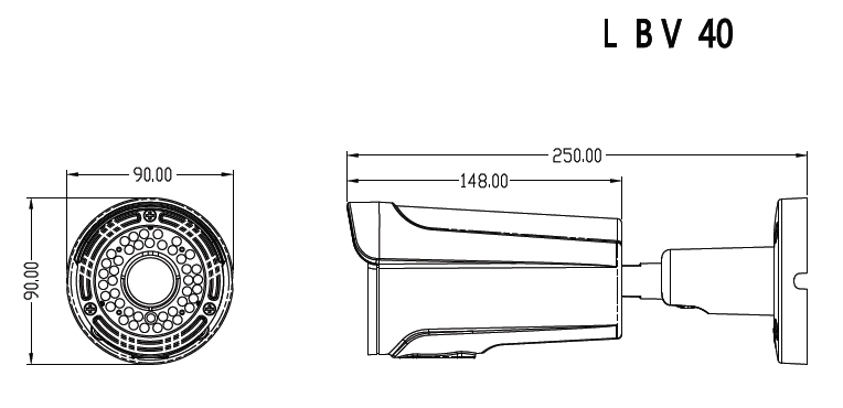 Veria AHD bullet kamera  LBV40AD400V-L1 
