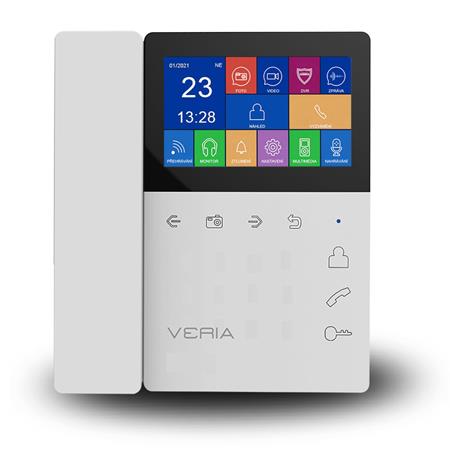 Veria LCD monitor videotelefonu se sluchátkem  7043B bílý0 