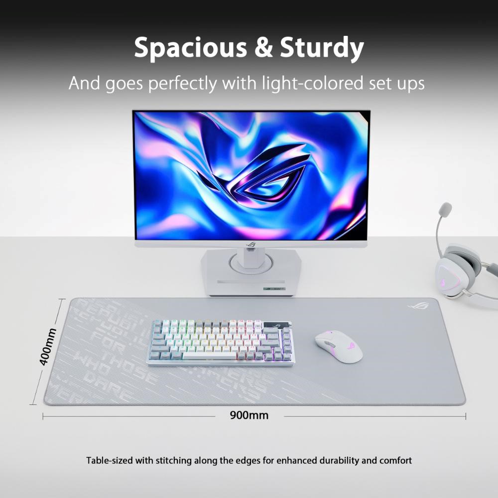 ASUS podložka pod myš ROG Scabbard II Arctic Gray XXL,  textil10 