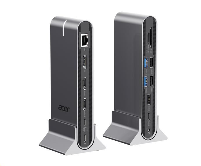 ACER 15in1 USB Type-C Universal Mini-dock: Host interface: USB-C,  2x USB-A 2.0,  1x USB-A 3.2 Gen2,  1x USB-A 3.2 Gen1,  17 