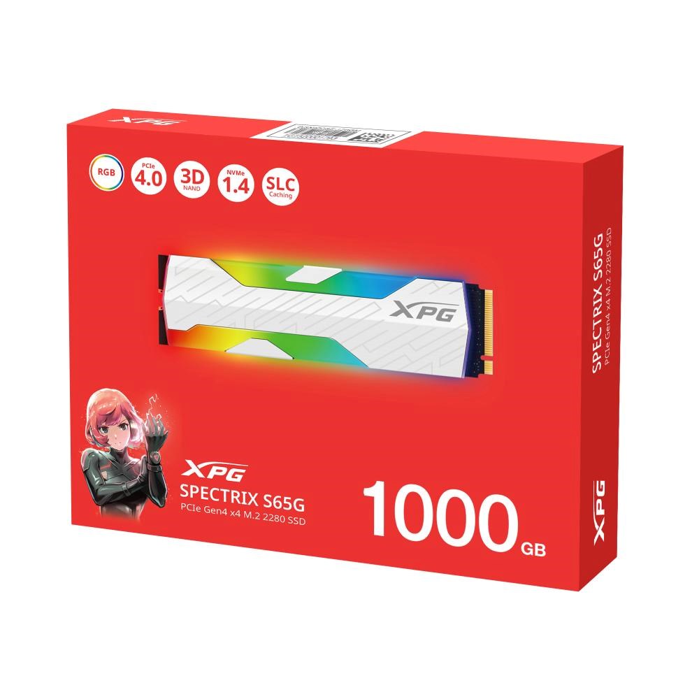 ADATA SSD 1TB XPG SPECTRIX S65G,  PCIe Gen4x4 M.2 2280,  (R:6000/ W:4000 MB/ s)6 