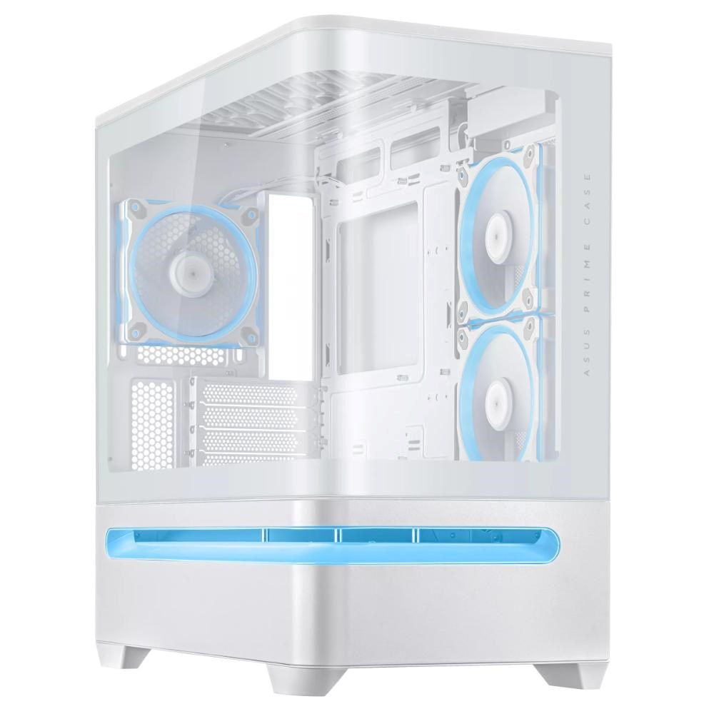 ASUS Case AP202 PRIME CASE,  mATX,  Průhledná bočnice,  3x 120mm ARGB Fan,  bílá0 