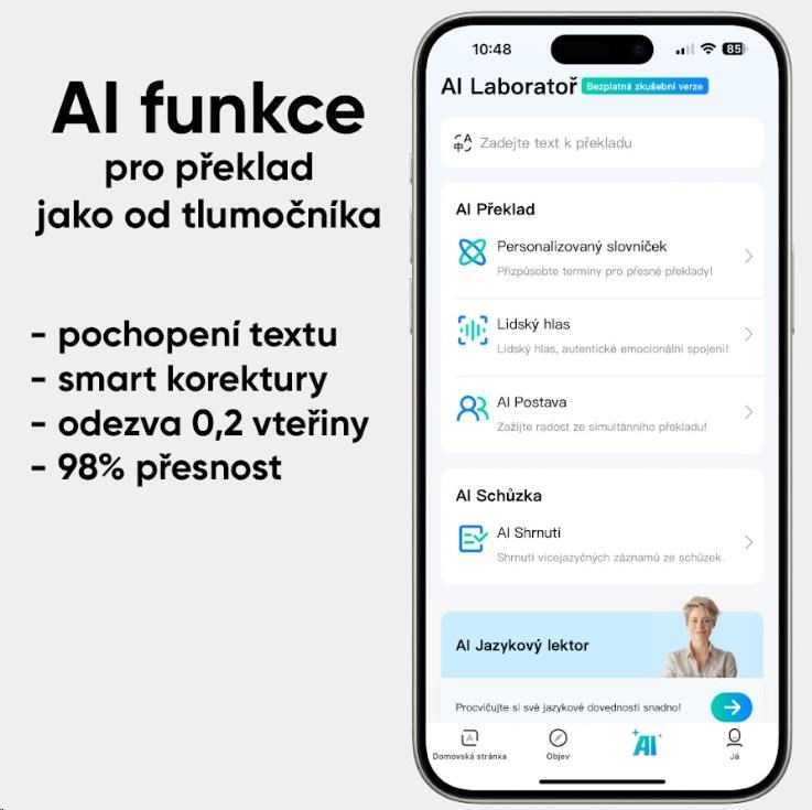 Timekettle W4 AI Chytrý překladač,  blue4 