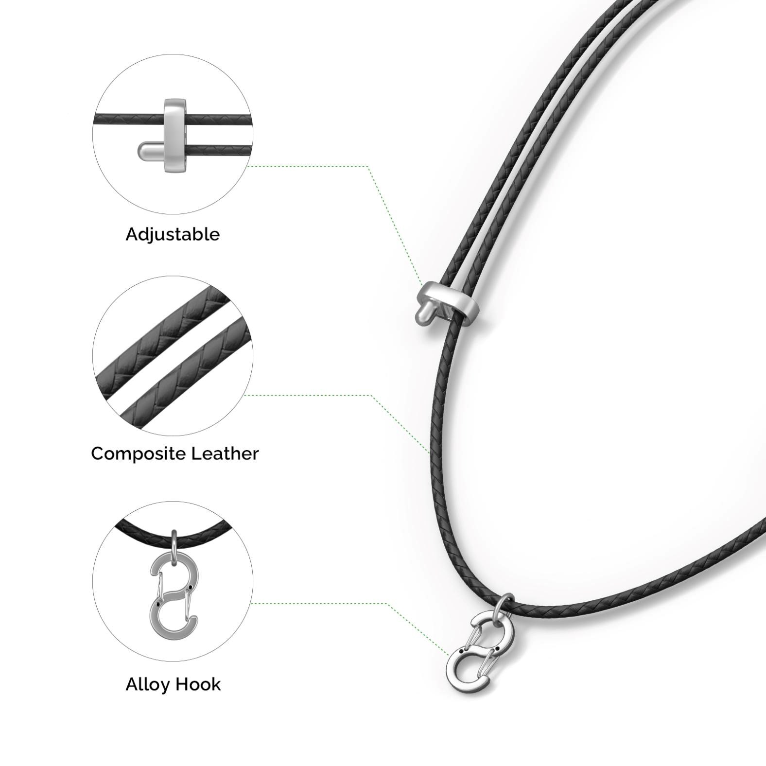 PLAUD Note Pin Lanyard Black - Řemínek na krk,  černý4 