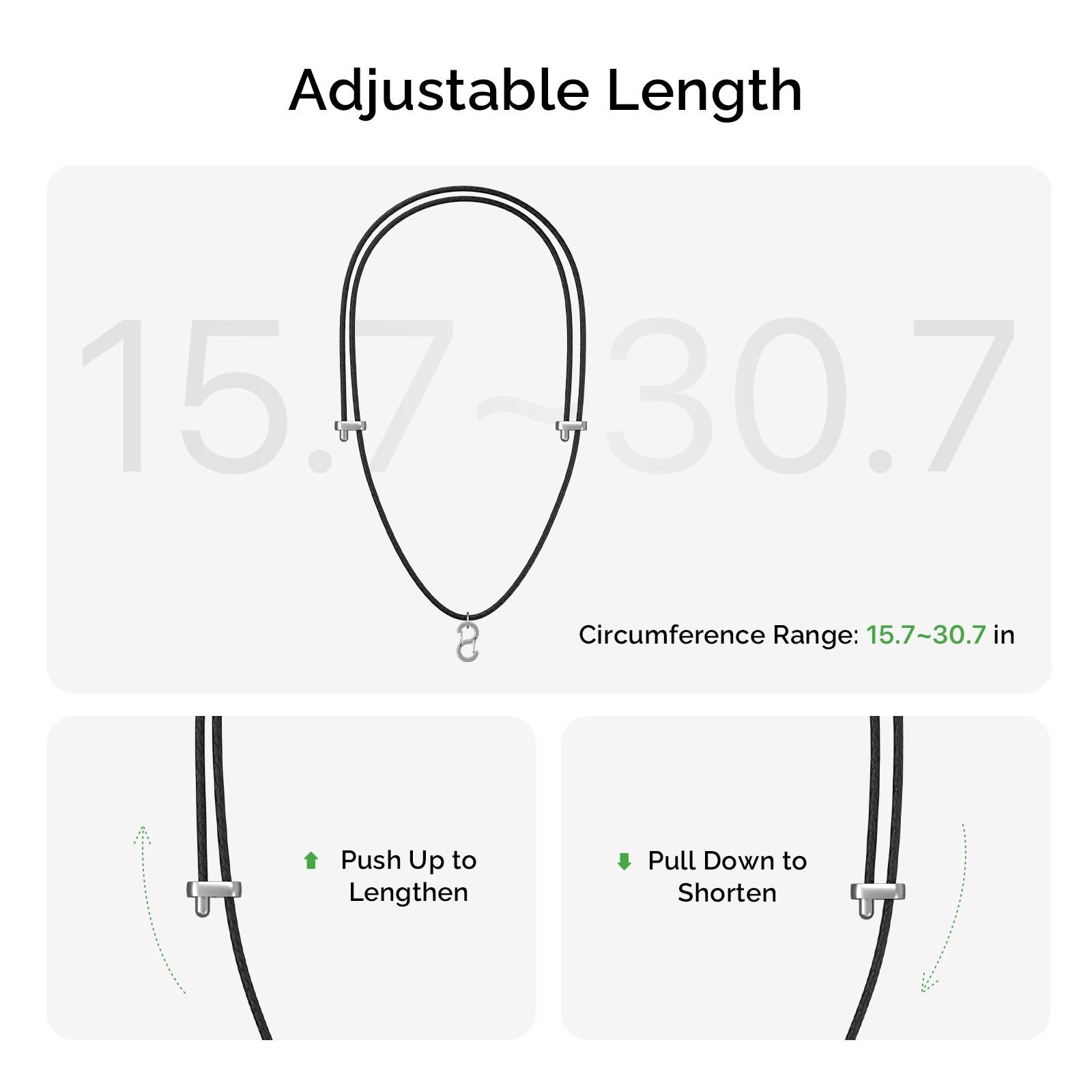 PLAUD Note Pin Lanyard Black - Řemínek na krk,  černý0 