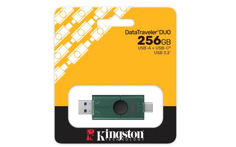 DataTraveler Duo G2/ 256GB/ USB 3.2/ USB-A + USB-C/ Zelená