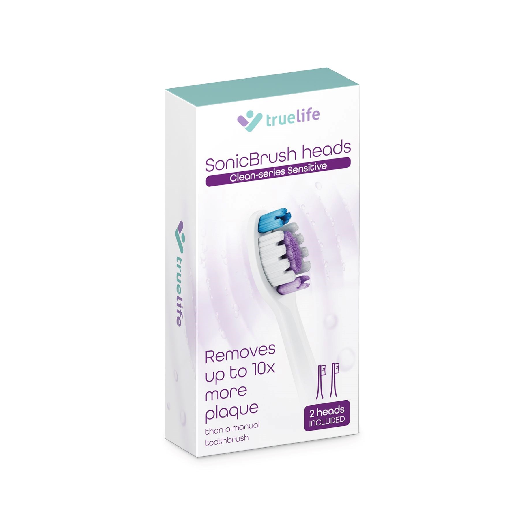 TrueLife SonicBrush Clean-series heads Sensitive white 2 pack3 