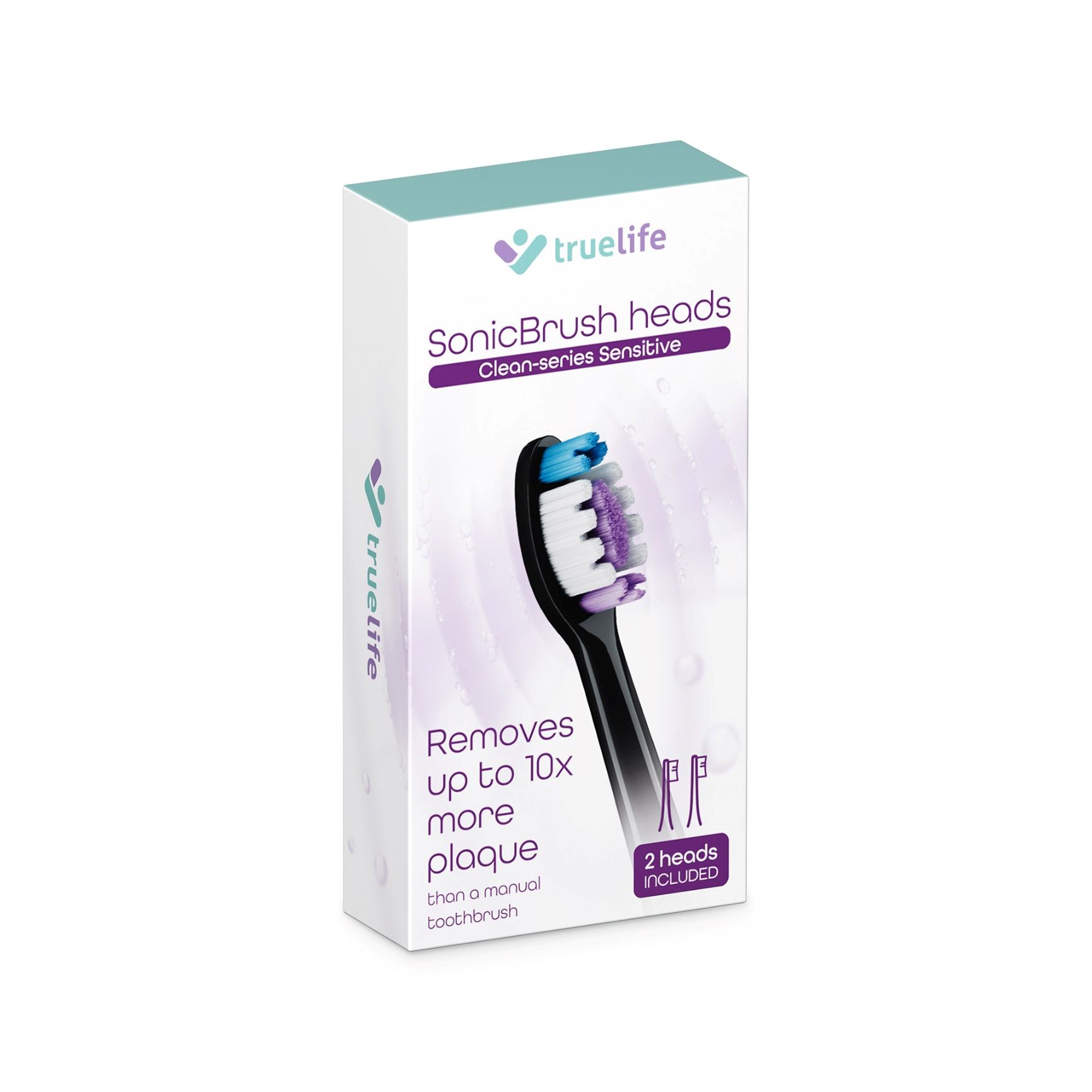 TrueLife SonicBrush Clean-series heads Sensitive black 2 pack3 