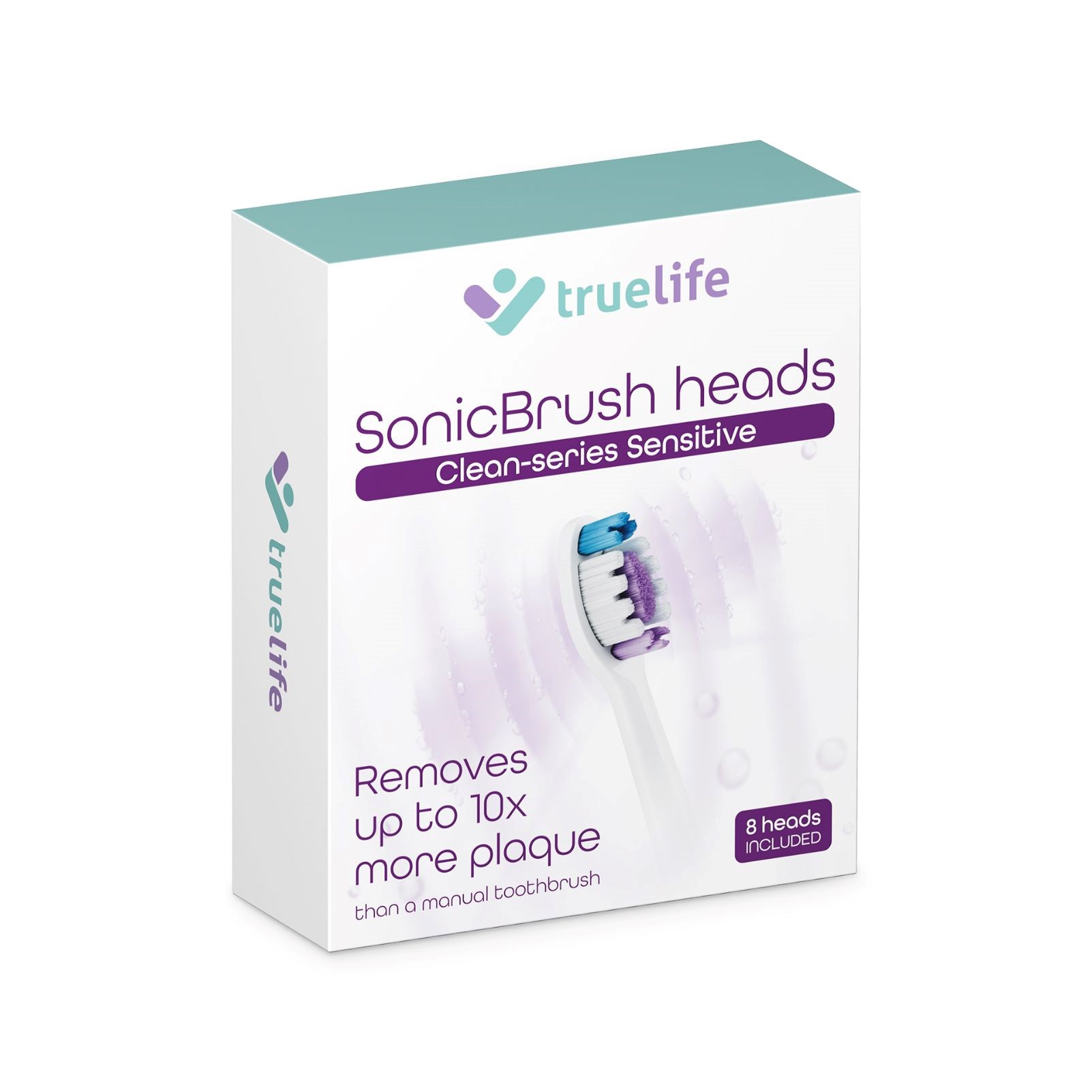 TrueLife SonicBrush Clean-series heads Sensitive white 8 pack3 