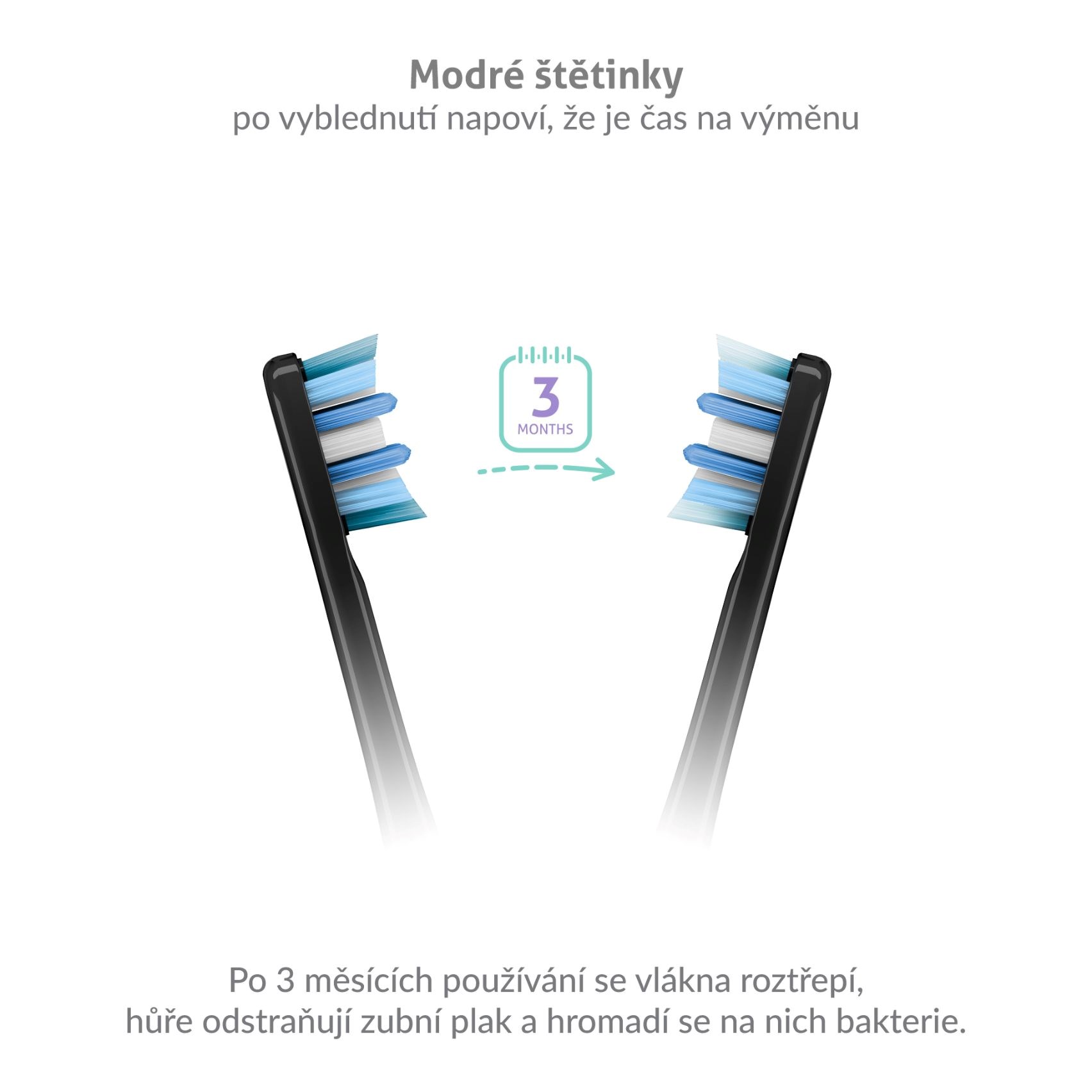 TrueLife SonicBrush Clean-series heads Whiten black 2 pack2 