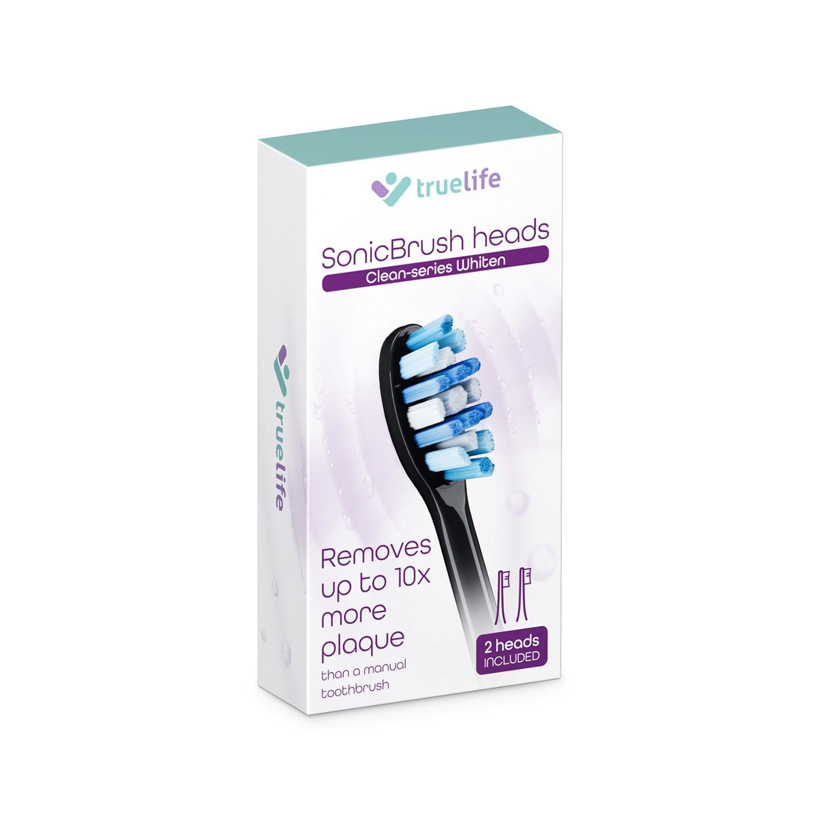 TrueLife SonicBrush Clean-series heads Whiten black 2 pack3 
