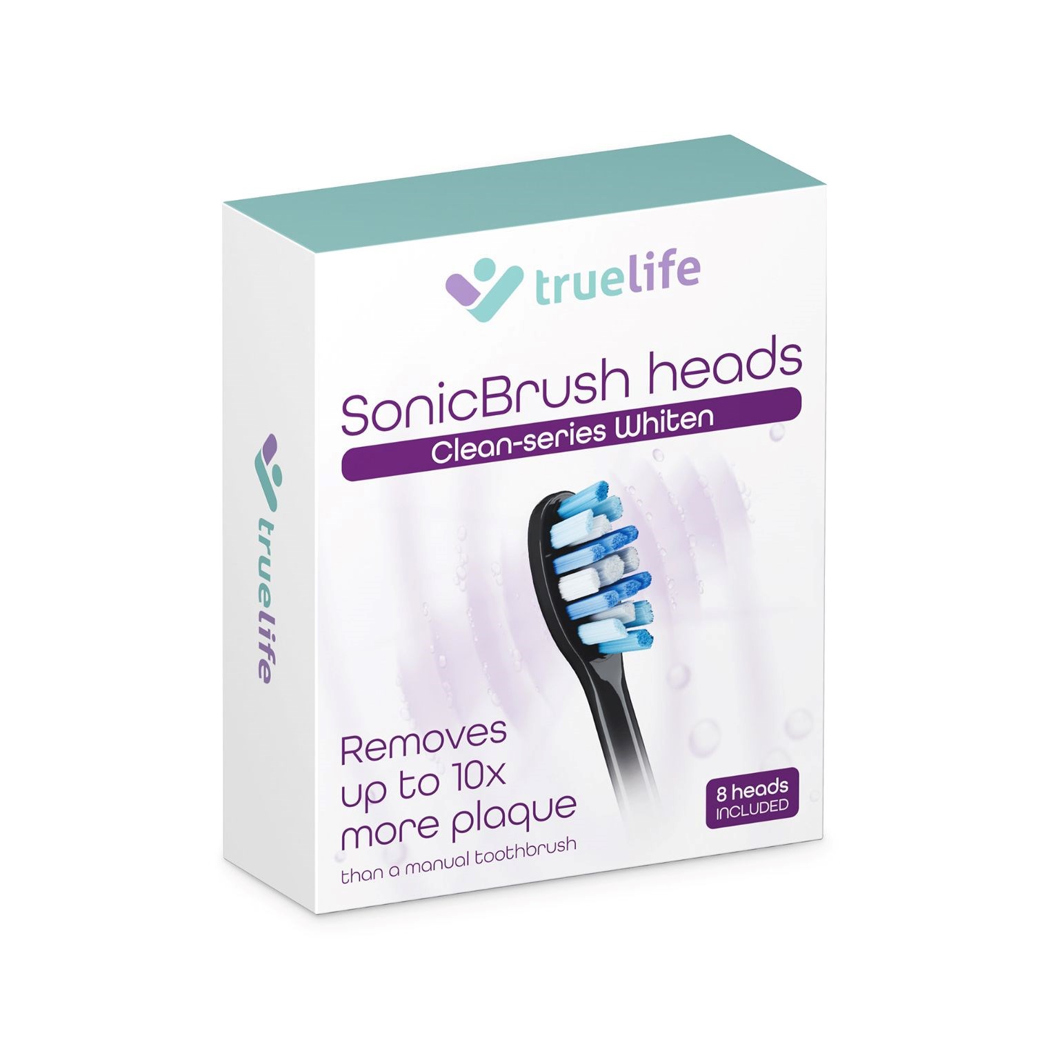 TrueLife SonicBrush Clean-series heads Whiten black 8 pack3 