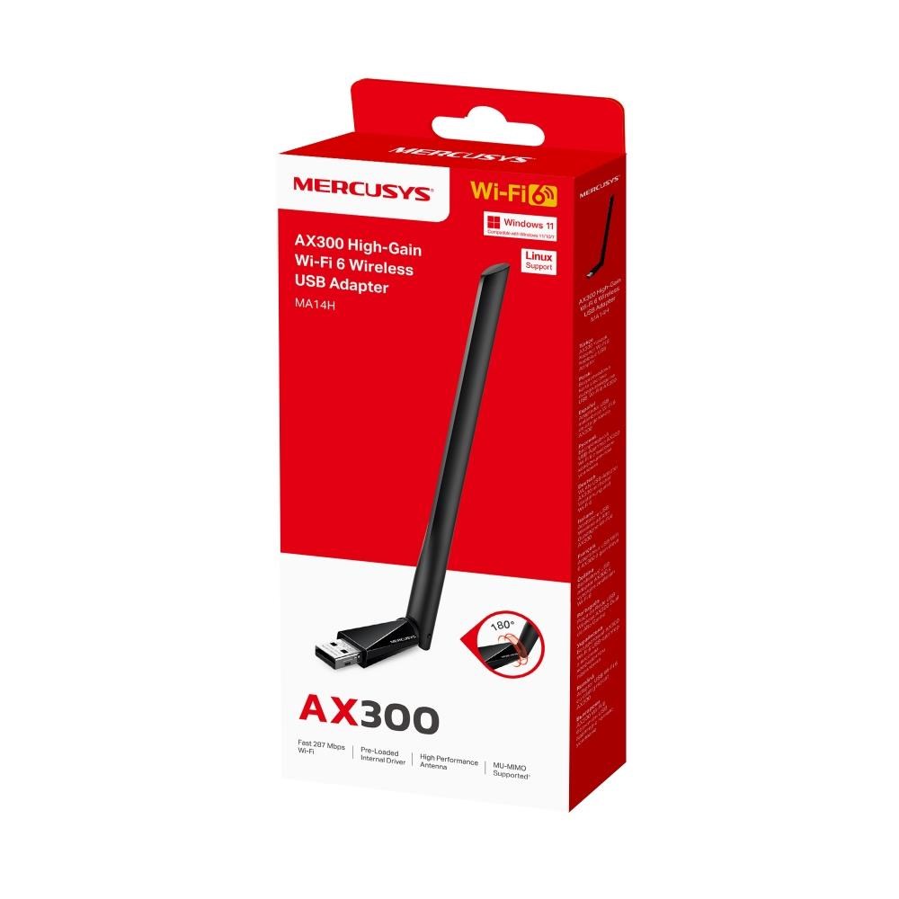 MERCUSYS MA14H WiFi6 USB adapter (AX300, 2, 4GHz)2 