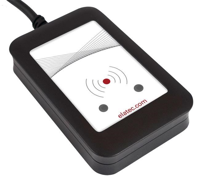 Elatec RFID čtečka black,  RS232 cable 2.0m,  integrated 125kHz+13.56MHz antenna0 