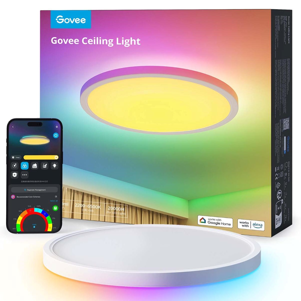 Govee RGBICWW Smart kulaté stropní světlo 2400lm 30cm Matter0 
