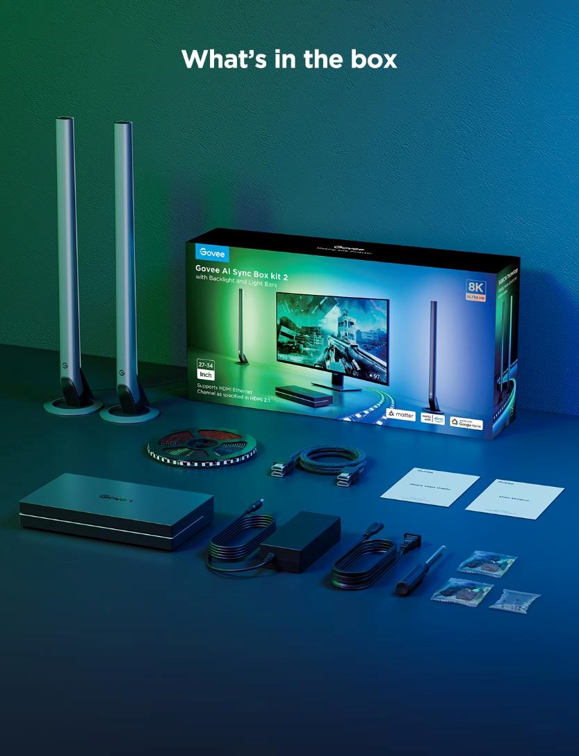 Govee AI Sync Box Kit 2 Smart sada PC osvětlení 27-34