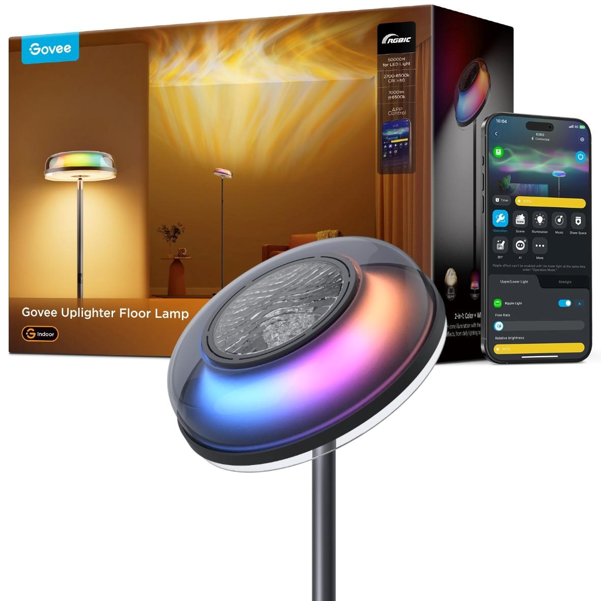 Govee Uplighter RGBICWW stojací lampa Matter0 