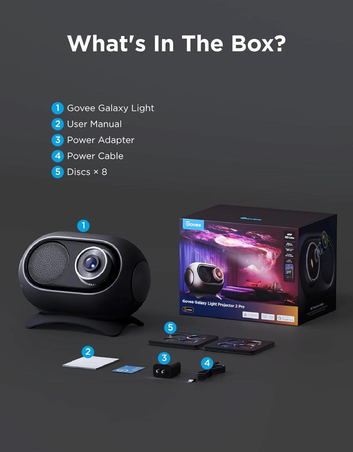 Govee Galaxy Light Projector 2 Pro Matter s reproduktorem7 
