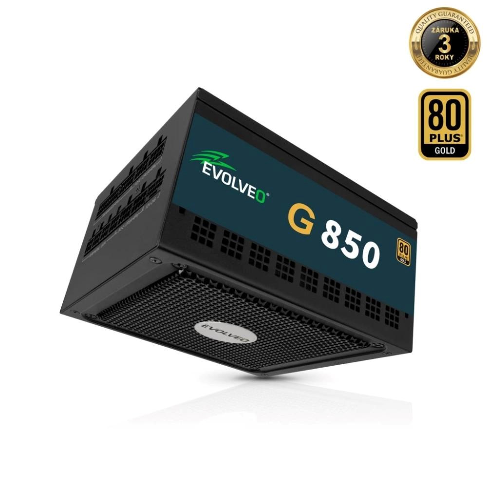 EVOLVEO G850, 850W, ATX 3.1, 14cm, aPFC, 80+GOLD, 3YRW