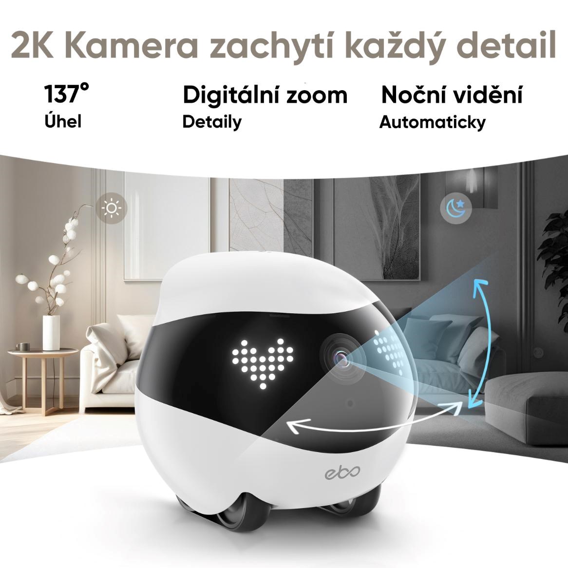 Enabot EBO Air 2 - Robotický AI společník s 2K kamerou1 