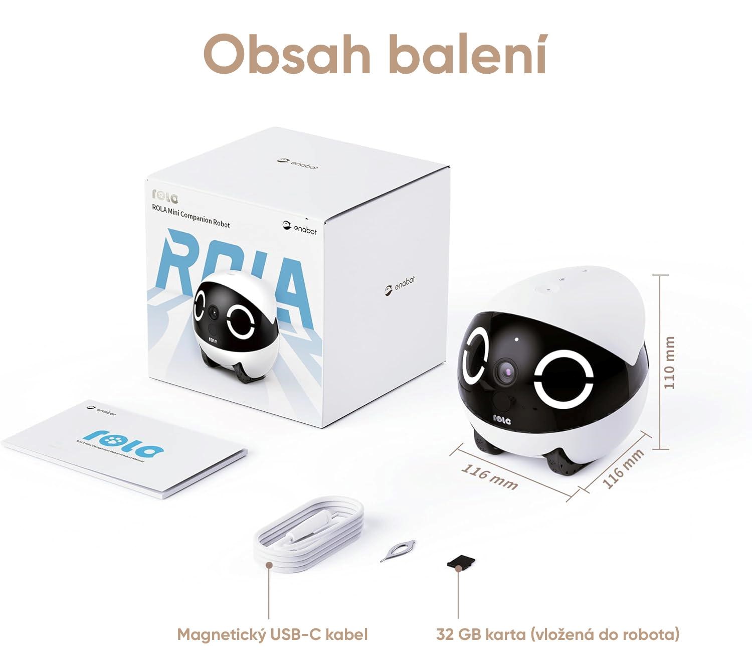 Enabot ROLA Mini - Robotický společník s 2K kamerou8 