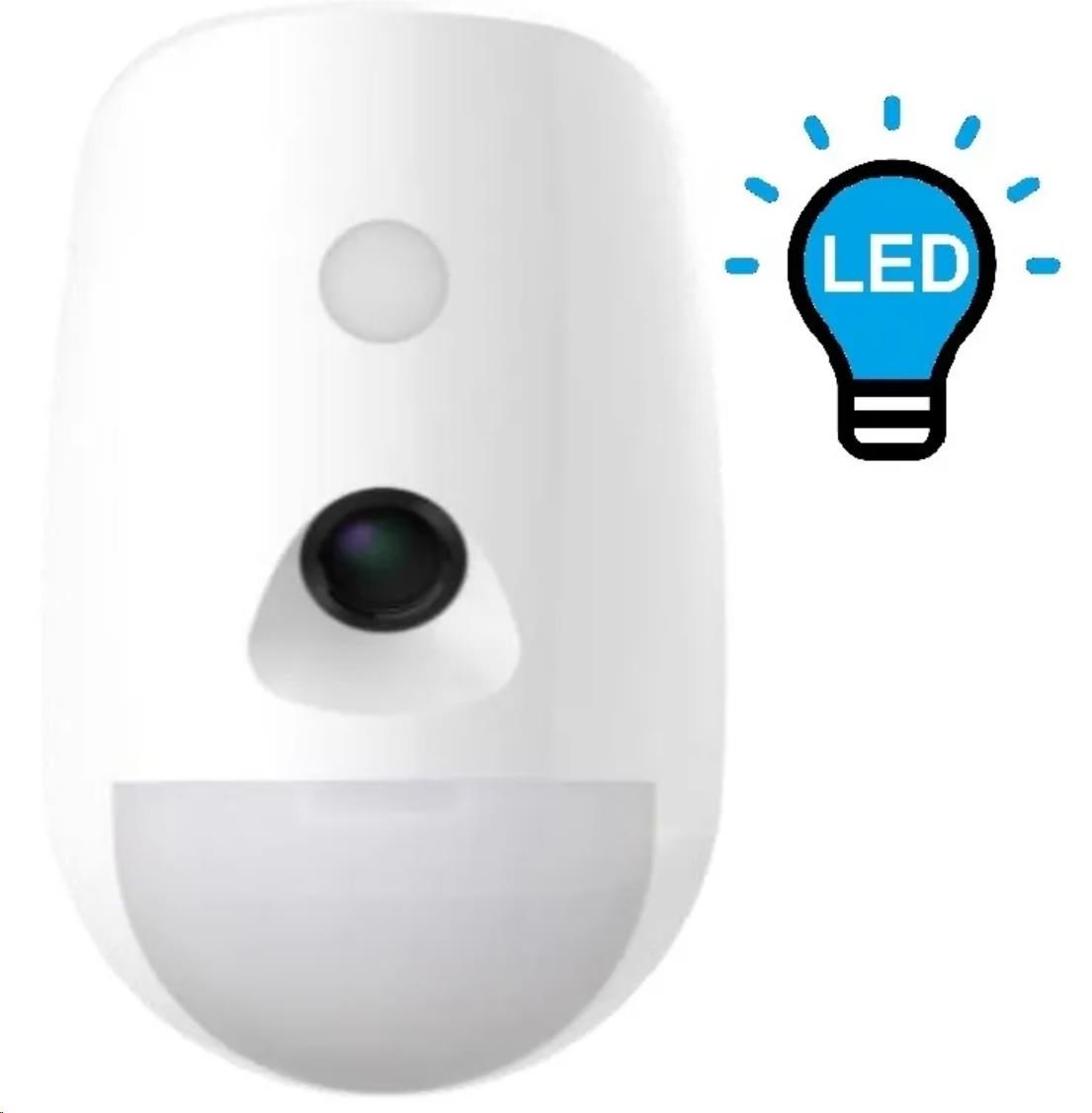 Hikvision DS-PDPC12PF-EG2-WE(B),  AX PRO bezdrátový PIRCAM detektor,  PET imunita do 30kg,  dosah 12m,  vějíř,  LED přísvit0 