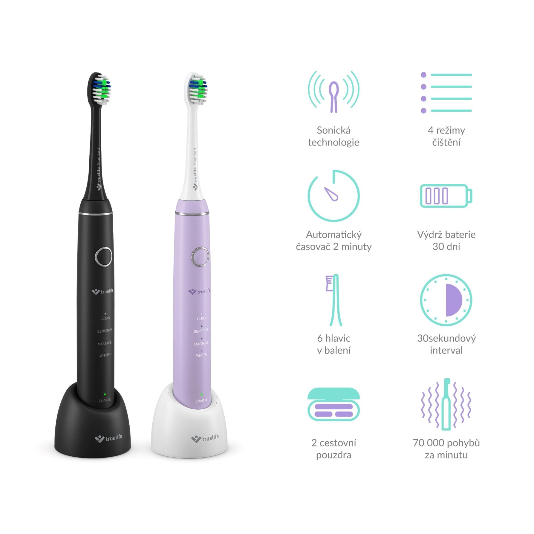 TrueLife SonicBrush Compact Duo Black /  Lavender7 