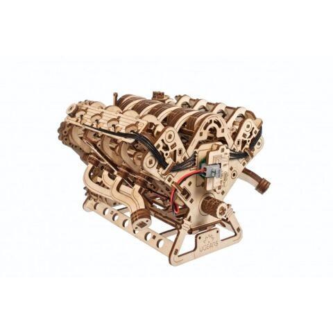 Ugears 3D dřevěné mechanické puzzle Motor V80 
