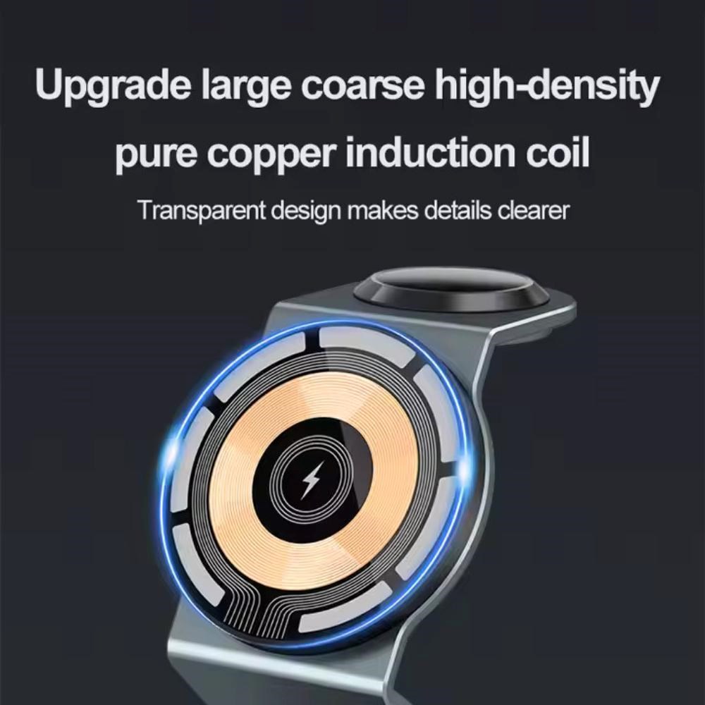 1stCOOL bezdrátová QI nabíjecí stanice 3v1,  21W,  MagSafe,  USB-C,  černá1 
