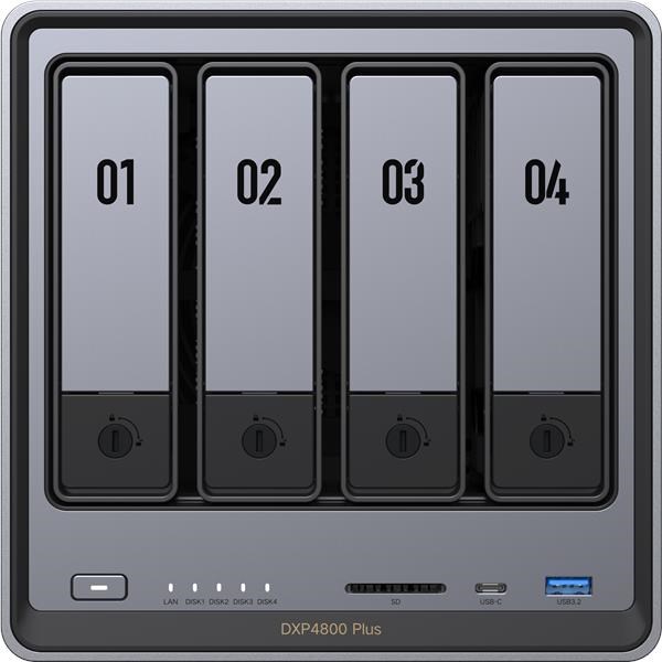 UGREEN NASync DXP4800 Plus (6C/ Gold8505/ 4, 4GHz/ 8GBRAM/ 4xSATA/ 2xM.2/ 1x2, 5GbE/ 1x10GbE/ 2xUSB2.0/ 2xUSB3.2/ 1xUSB-C/ HDMI/ SD)0 