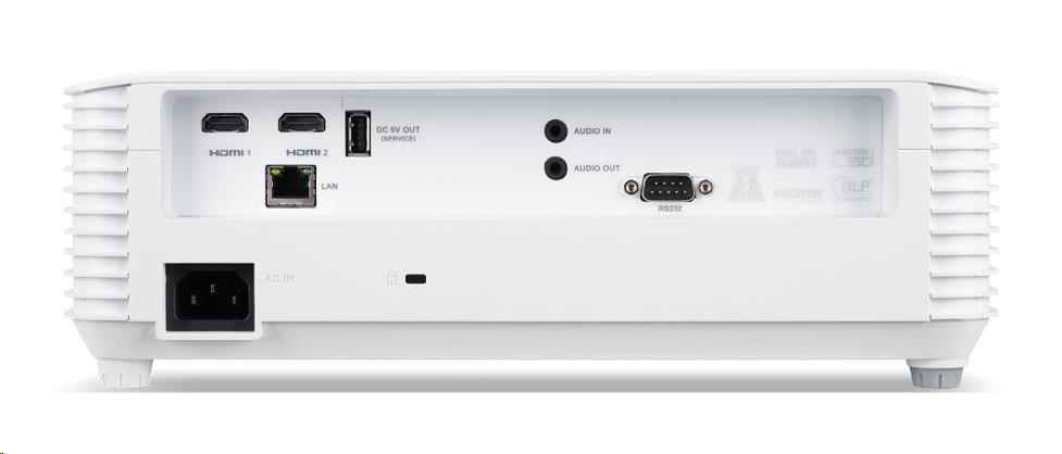 ACER Projektor P5550,  DLP 3D,  1080p (1920x1080),  5200 ANSI,  15 000:1,  VGA,  HDMI(MHL),  HDMI,  RJ45,  repro 1x10W,  2.73Kg,  L0 