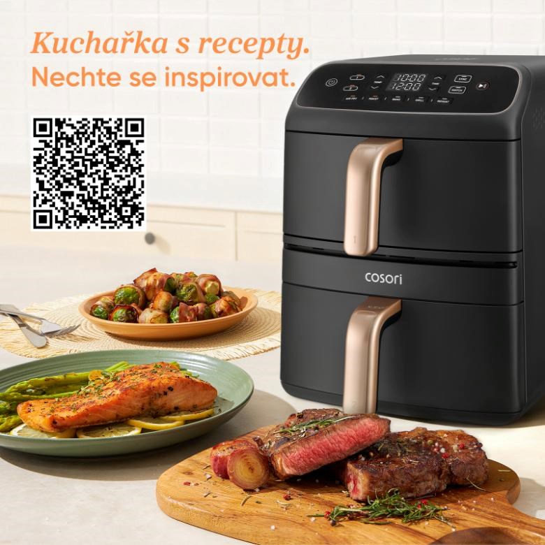 Cosori Turbo Tower Compact horkovzdušná fritéza 8, 6 L černá5 